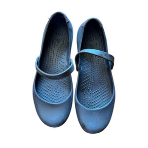 Crocs Alice Womens Size 7 Grey Mary Jane Non Slip Work Shoes Comfort Clogs